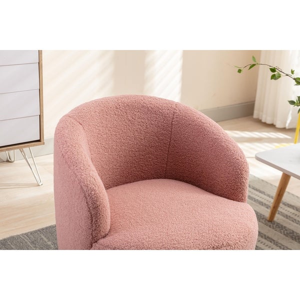 25inch Small Upholstered Fabric Swivel Accent Armchair