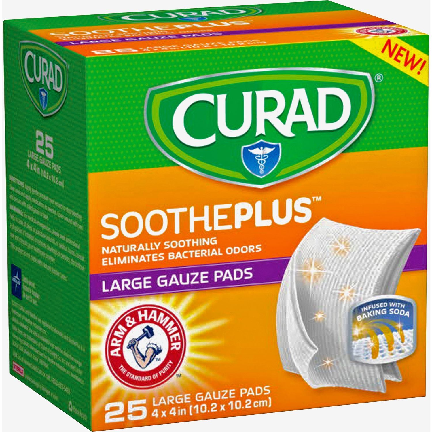 SoothePlus Medium Non-stick Pads by Medline Industries， Inc MIICUR204425AH