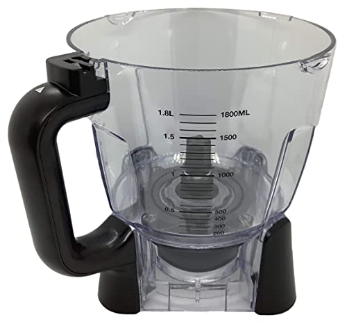 Replacement 64oz (8 Cup) Food Processor Bowl Only for Ninja BL680 BL681 BL682 BN801 BL910 Auto-iQ Duo Blender， Read