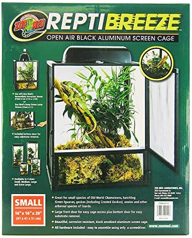 Zoo Med Reptibreeze Open Air Aluminum Screen Cage - Black Large (18