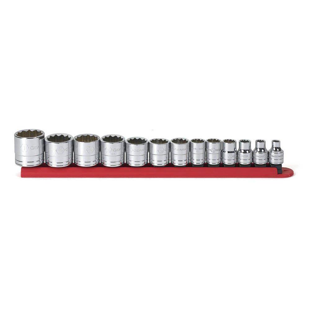 GEARWRENCH 38 in. Drive SAE 12-Point Standard Socket Set (13-Piece) 80561