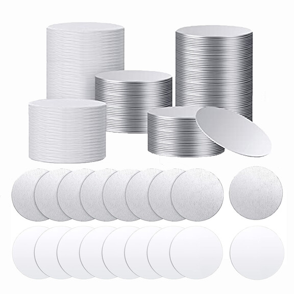 Muka 100Pcs 1 Inch Round Sublimation Blank Aluminu...