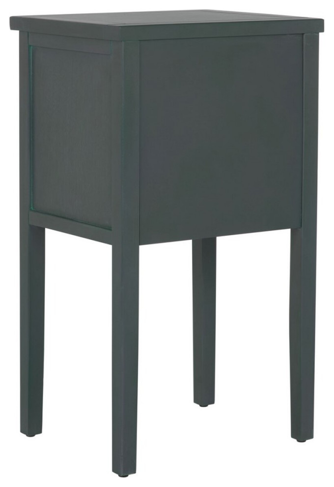 Idra End Table With Storage Drawers Dark Teal   Transitional   Side Tables And End Tables   by AED Luxury Home Decor  Houzz