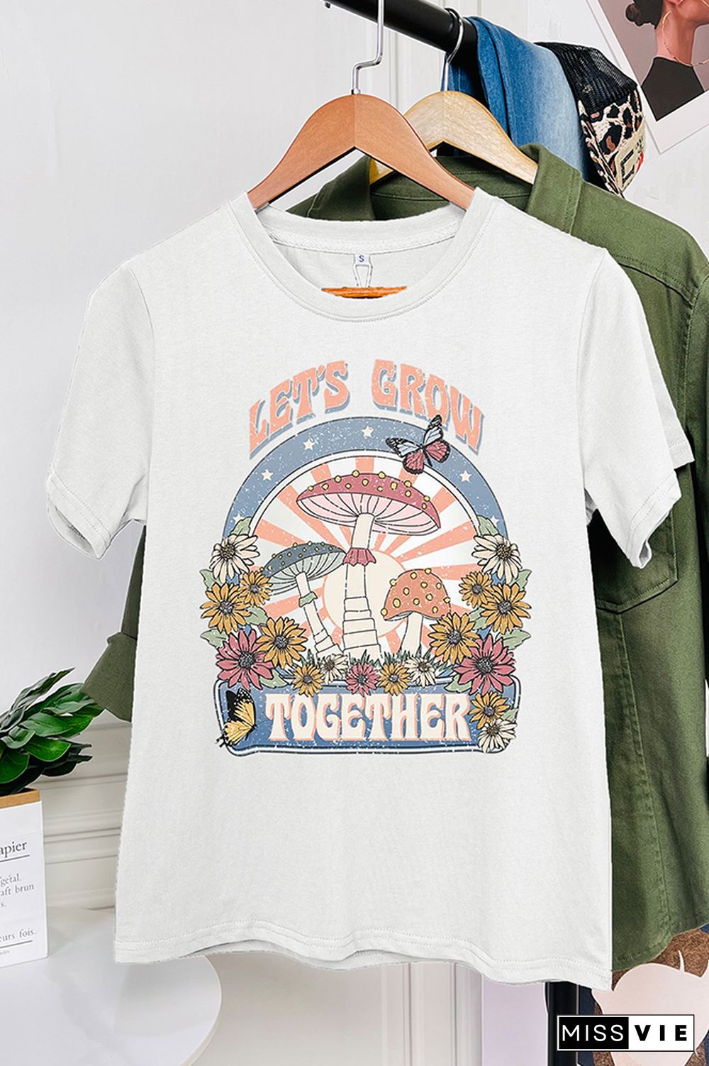 Let's Grow Together Short Sleeve Graphic Tee Wholesale