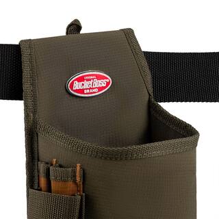 BUCKET BOSS 6.5 in. 1-Pocket Fastener Tool Pouch with Flap Fit 54160