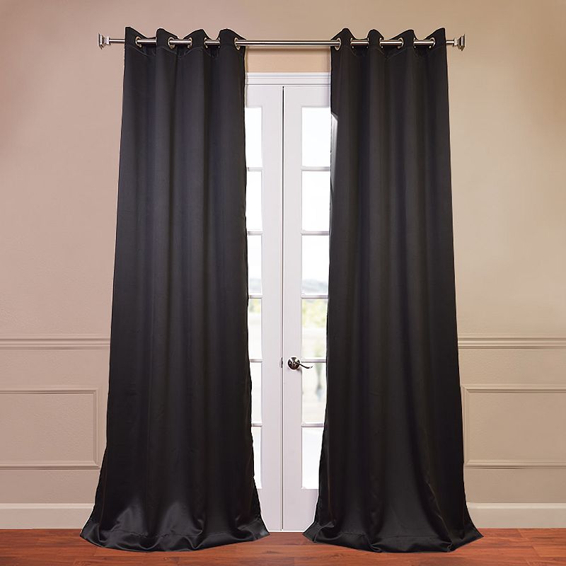 EFF Solid Blackout Grommet Set of 2 Window Curtains