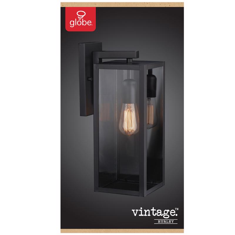 WALL SCONCE HURLEY BLK