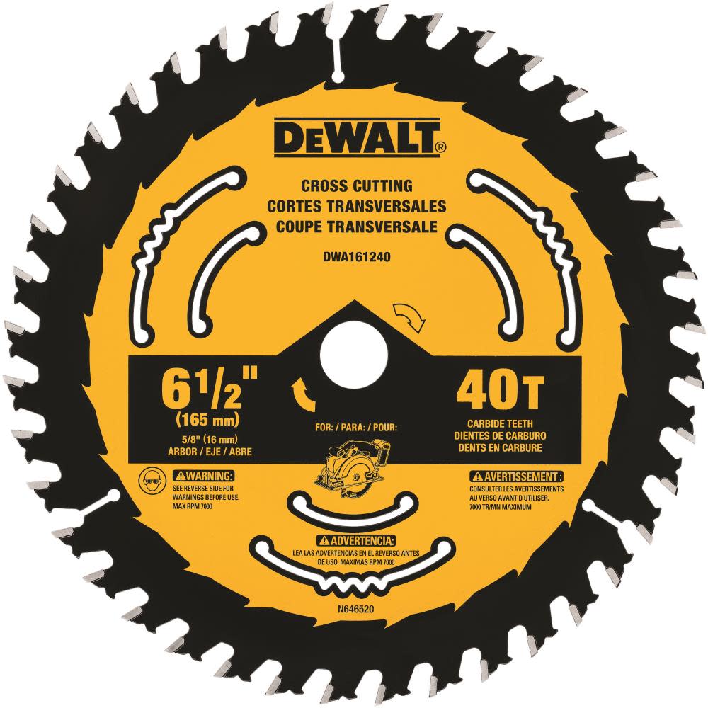 6-1/2 In. 40T Circular Saw Blade 1 ;