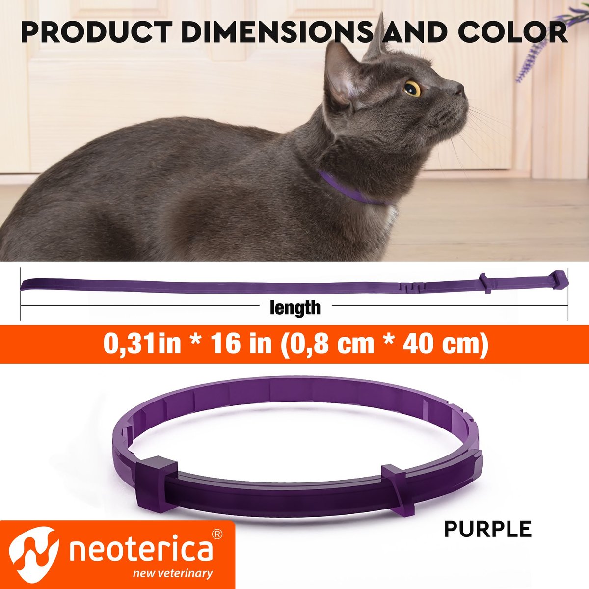 Relaxivet Calming Collar and Anti Anxiety Products Cat Collar， 2 count