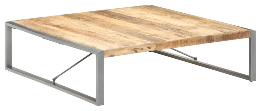 vidaXL Rough Mango Wood Coffee Table 70.9 quotx35.4 quotSide Couch Tea Accent Table   Industrial   Coffee Tables   by vidaXL LLC  Houzz