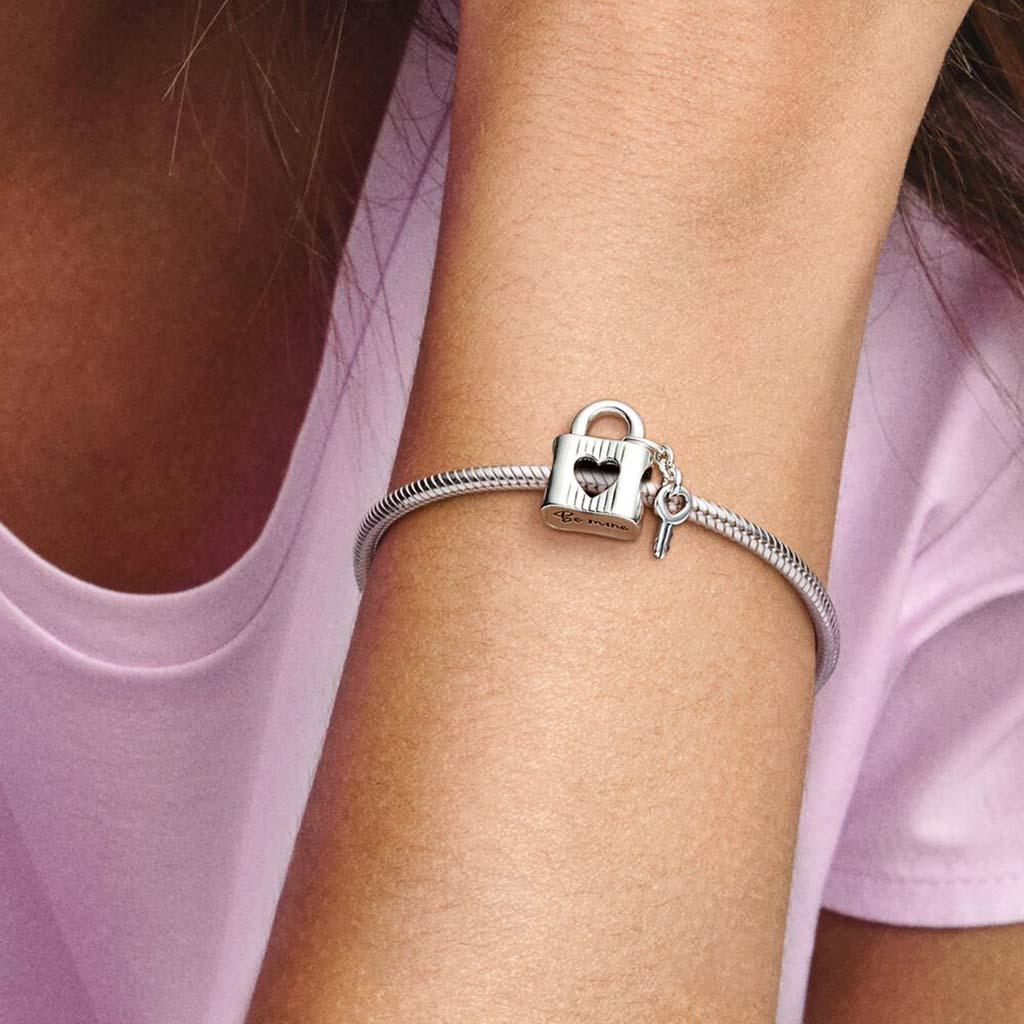 PANDORA  Padlock & Heart Key Charm