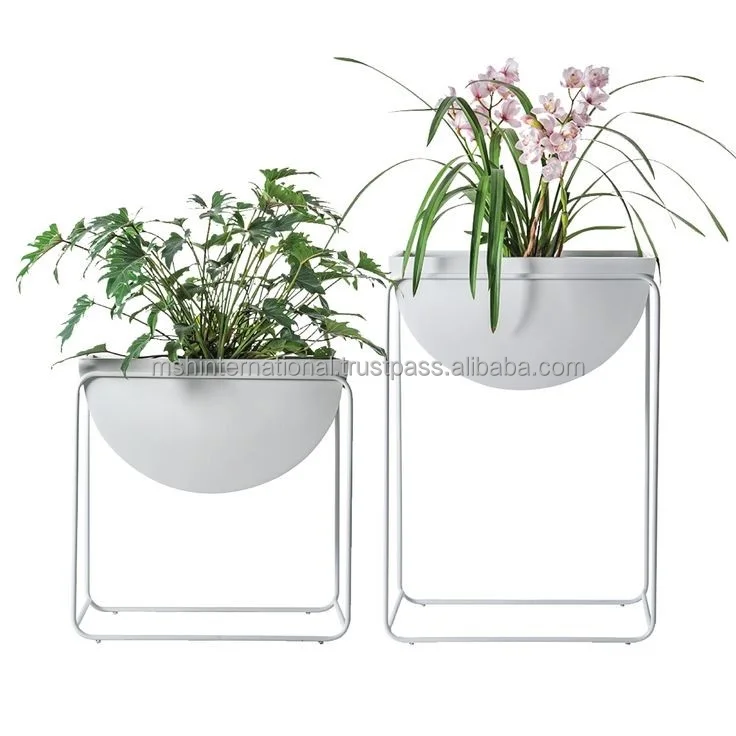 Planter Set With Iron Stand For The Creative Gardener To Decorate Their Home To Use In Outdoor Indoor Or Balcony