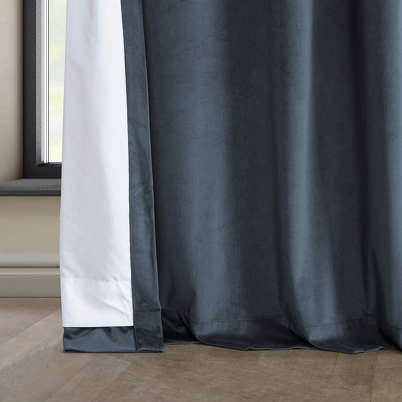 EFF Heritage Plush Velvet Grommet Window Curtain