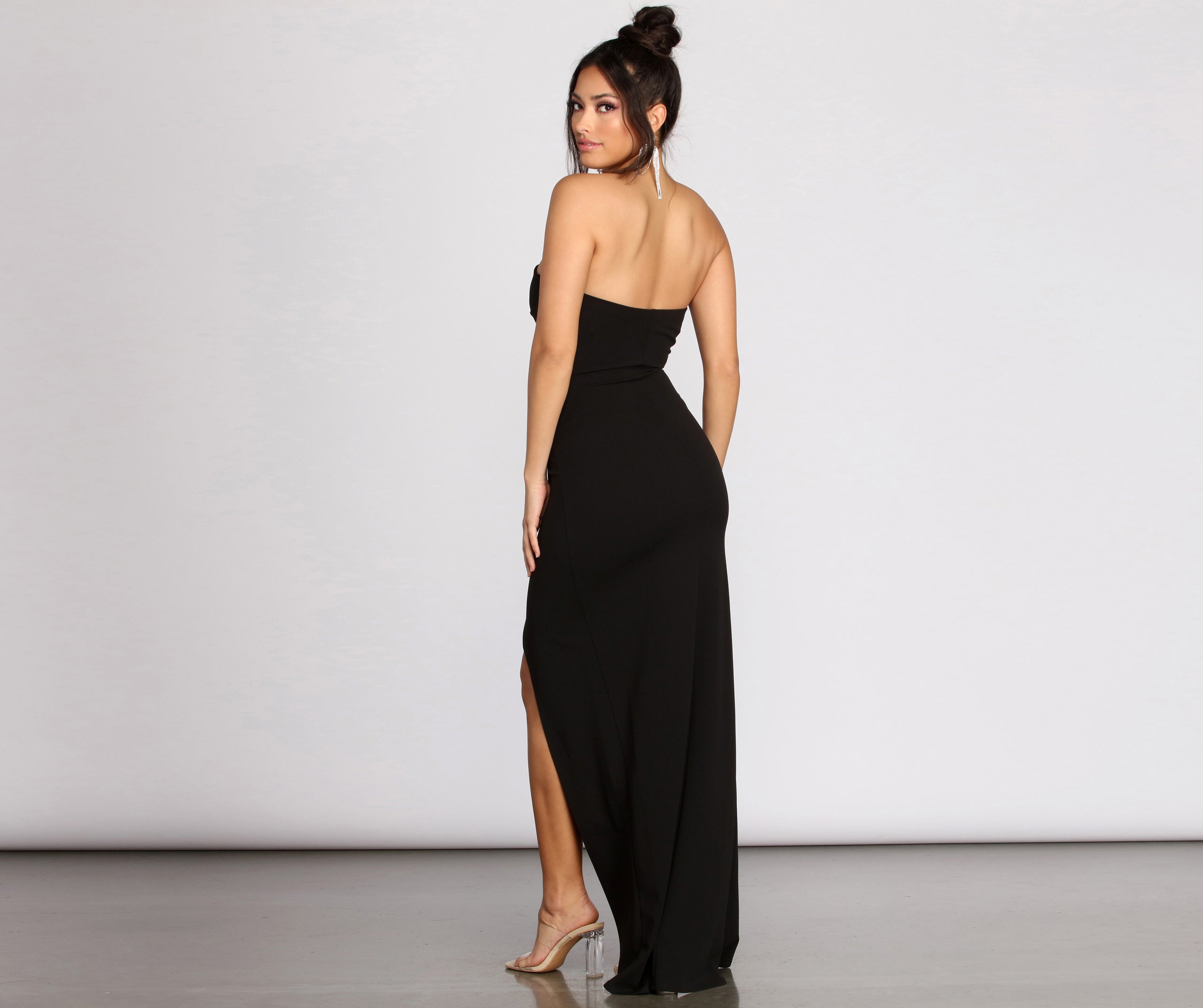 Tasha Strapless Crepe Dress