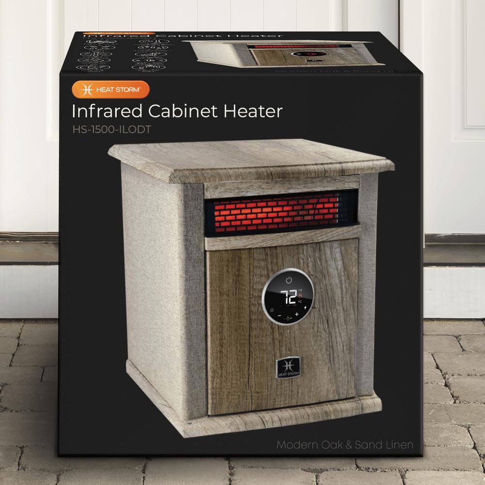 Heat Storm 1500-Watt Logan Deluxe Portable Electric Infrared Space Heater in Tan HS-1500-ILODT