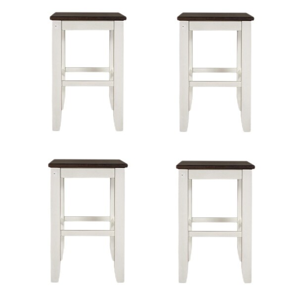 Counter Height Dining Stools with Footrest Set of 4