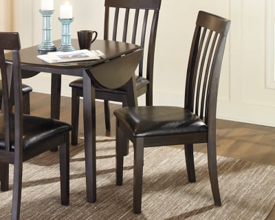 Signature Design by Ashley Hammis Rake Back Dining Room Chair， Set of 2， Dark Brown