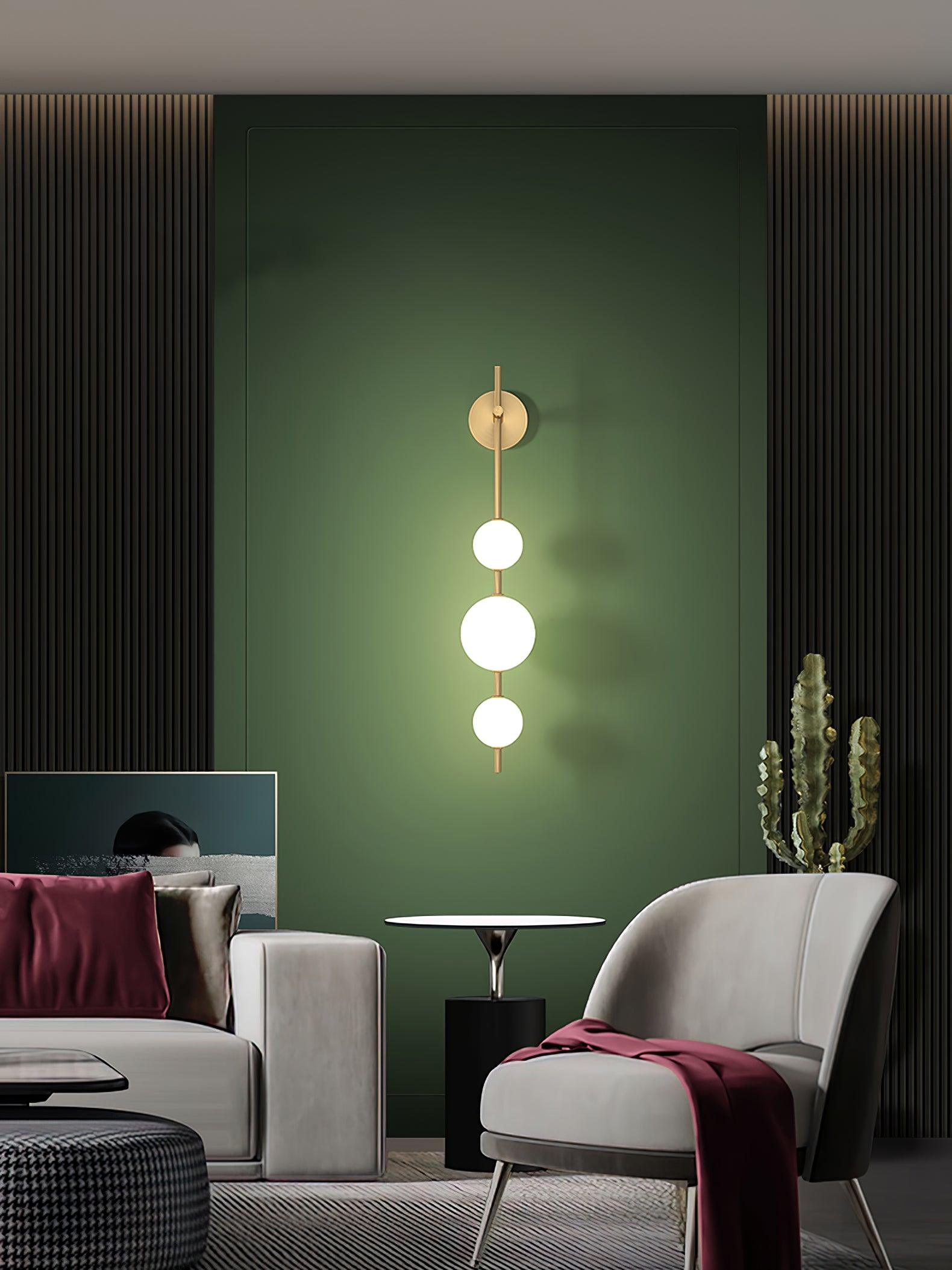 Vertical Globe Plug-in Wall Lamp