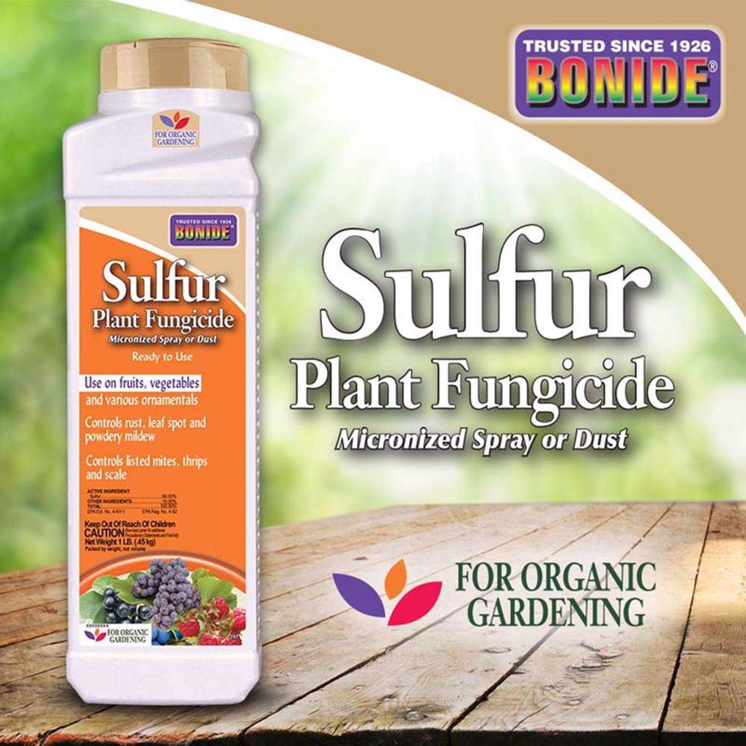 Bonide Sulfur Organic Concentrated Dust Fungicide 1 lb