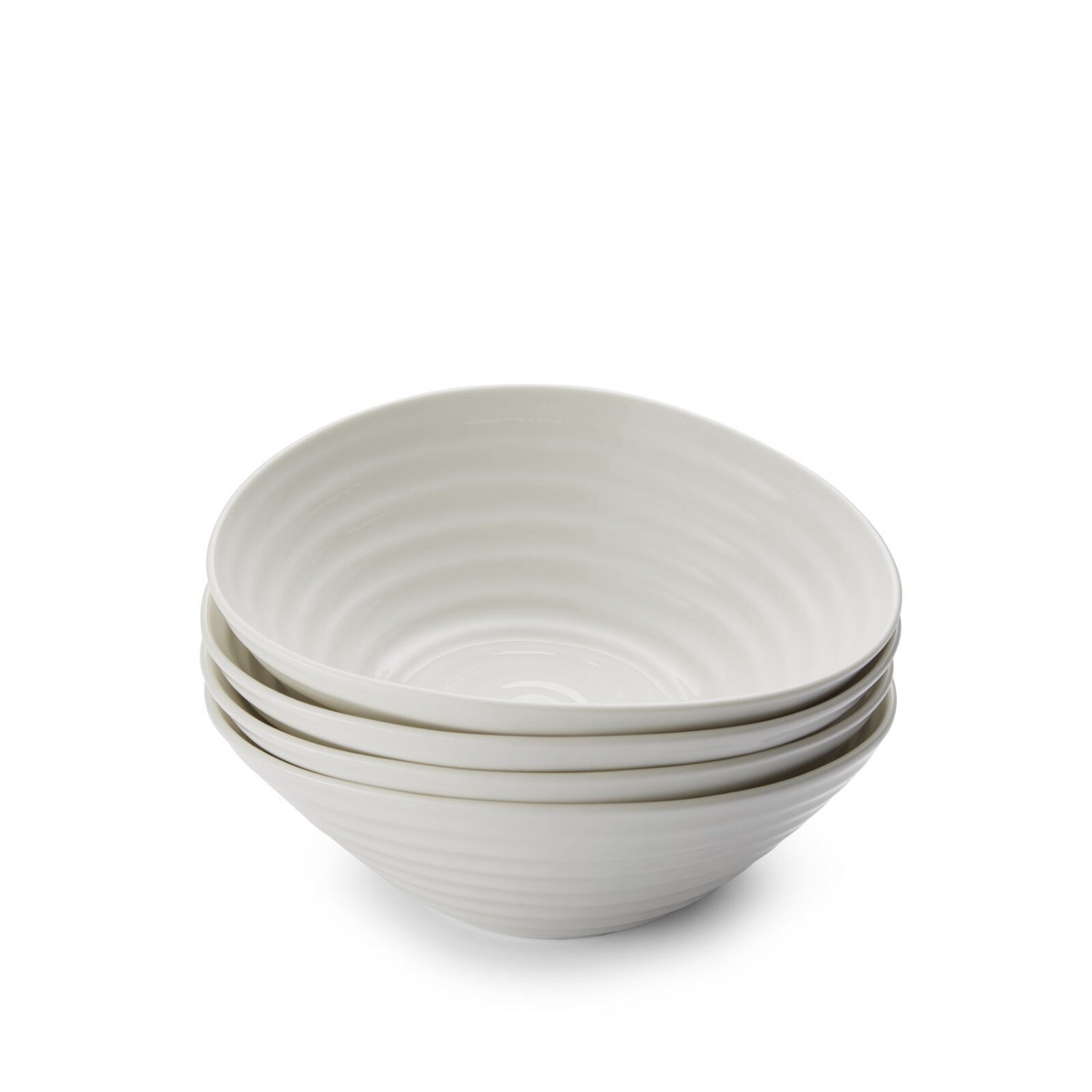 Portmeirion Sophie Conran 7.25-Inch Porcelain Cereal Bowl， Set of 4 - White