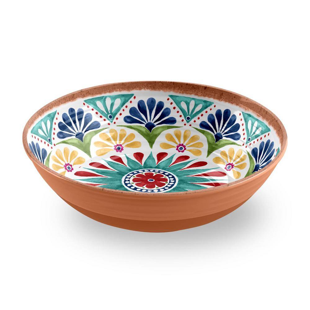 TarHong Rio Medallion Low Melamine Serve Bowl (Set of 1) PAN5122SBMB