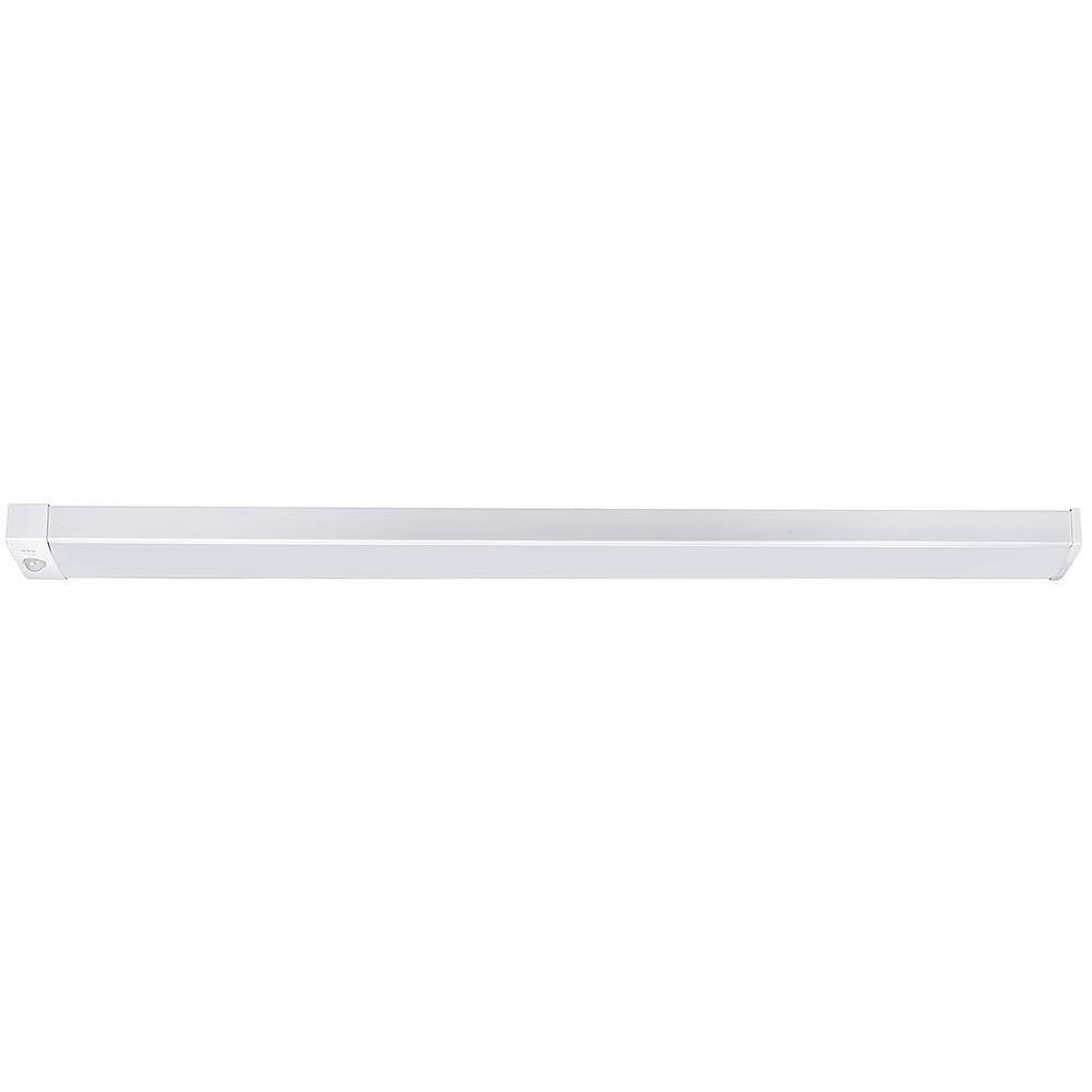 Commercial Electric 4 ft. 64W Equivalent Motion Sensing Integrated LED White Strip Light Fixture 3600 Lumens 4000K Bright White (4-Pack) 56513241ST-4PK