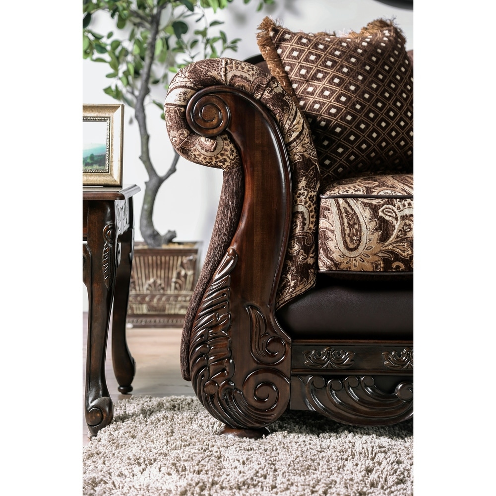 Gracewood Hollow Dayaram Traditional Brown Sofa