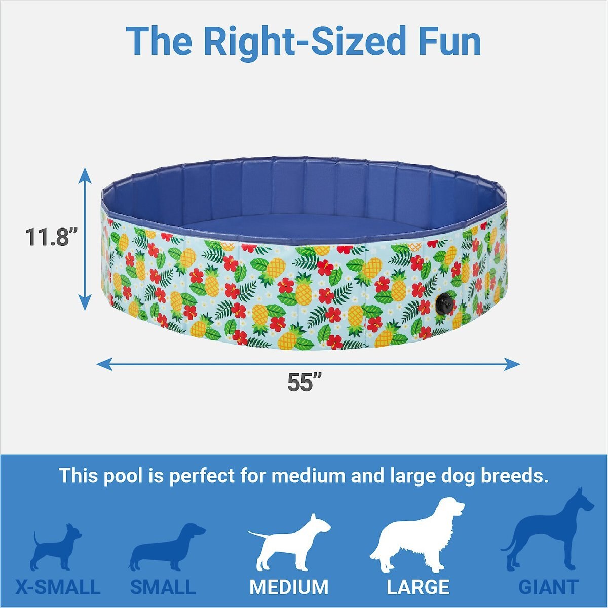 Frisco Outdoor Dog Swimming Pool， Hawaiian Print