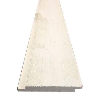 1 in. x 6 in. x 8 ft. Barn Wood Pre-Finished White Shiplap (6 Pieces per Box) 0006489