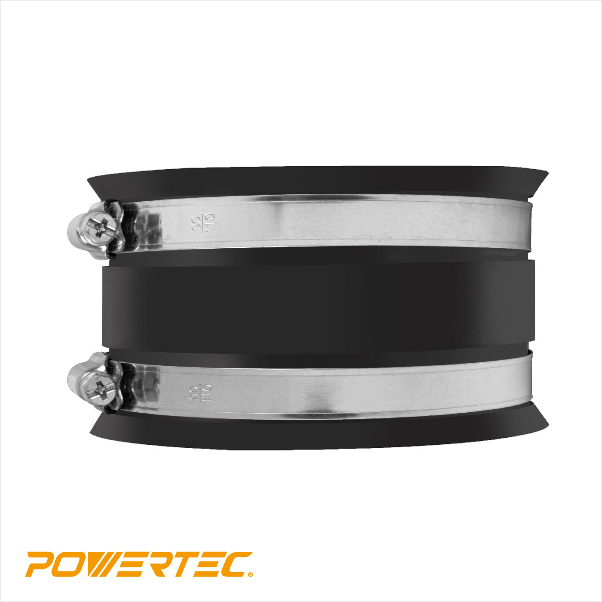 POWERTEC 70149 Dust Control Flex Cuff with Steel Clamps， 4-Inch