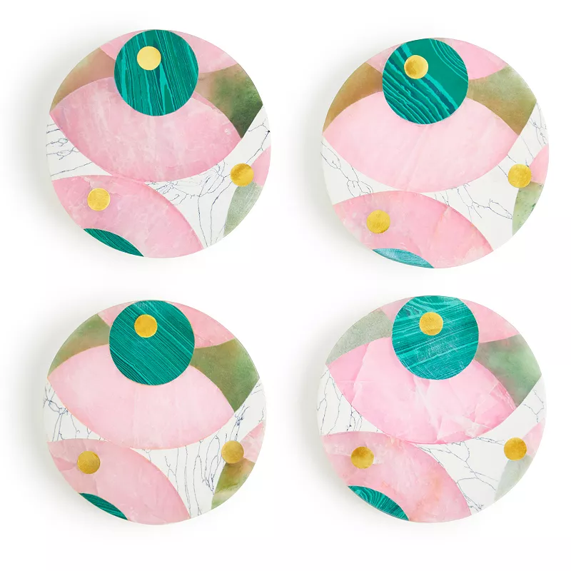 Brilliance Marble Coasters， Set of 4