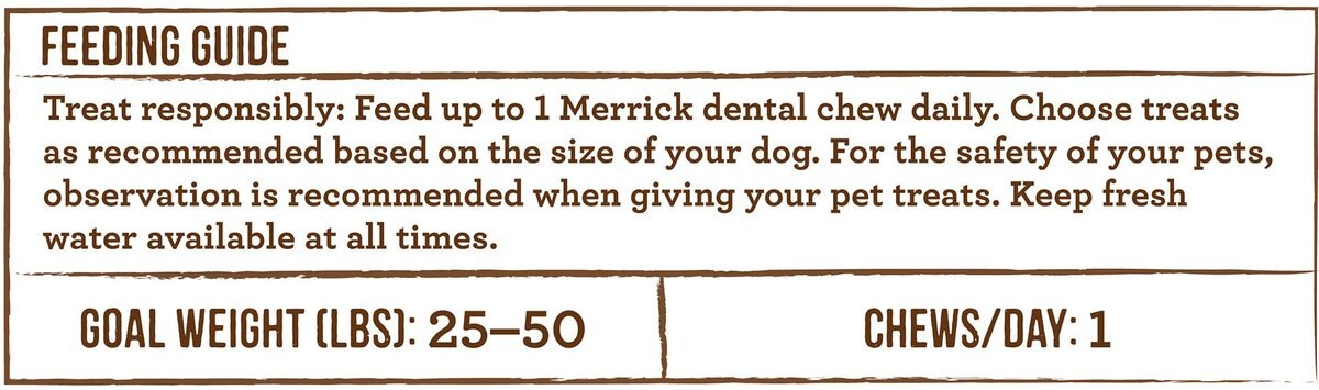 Merrick Fresh Kisses Double-Brush Mint Breath Strip Infused Medium Dental Dog Treats