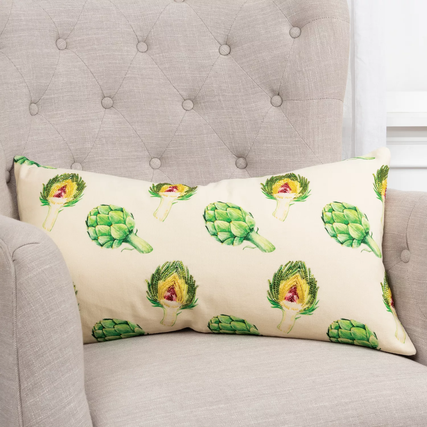 Rizzy Home Artichoke Throw Pillow