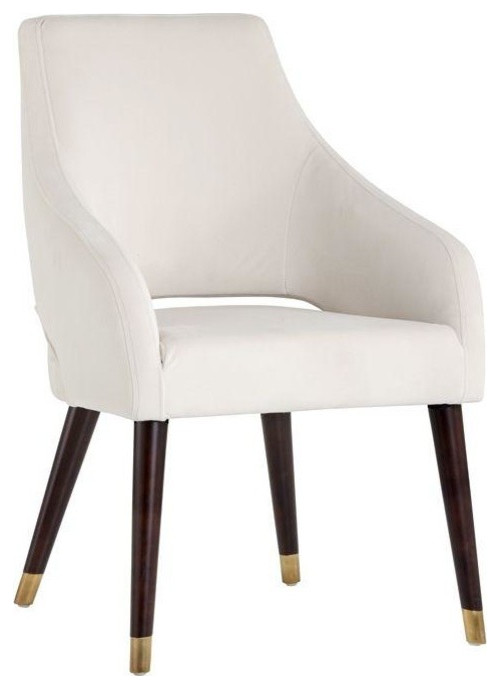 Clark Dining Chair Calico Cream (Set of 2)   Midcentury   Dining Chairs   by Virgil Stanis Design  Houzz