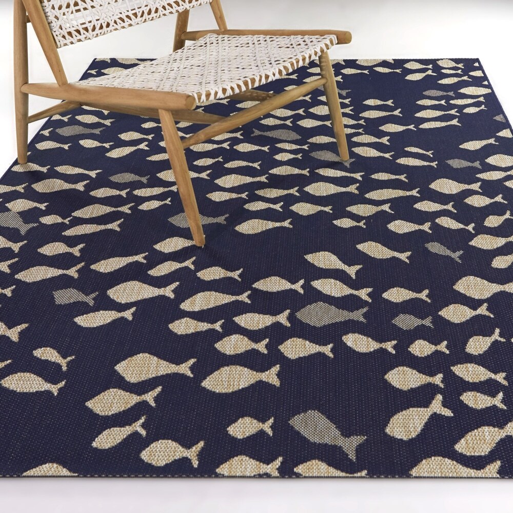 Holbrook Coastal Fish Area Rug