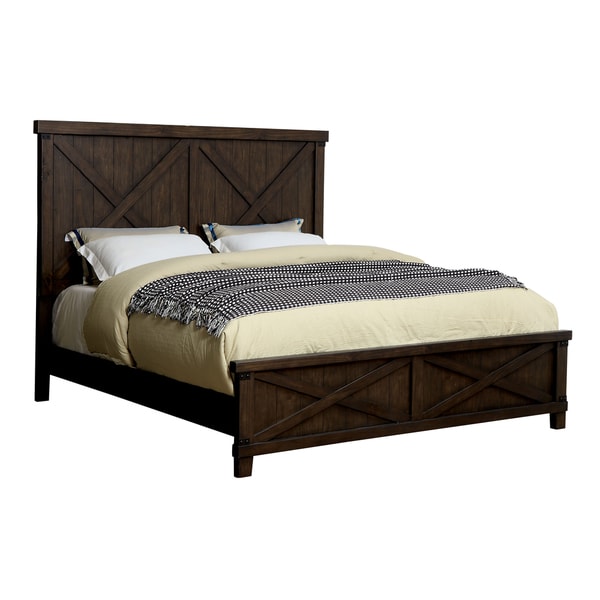 The Gray Barn Epona Rustic 2-piece Dark Walnut Bed/Nightstand Set - - 21906905