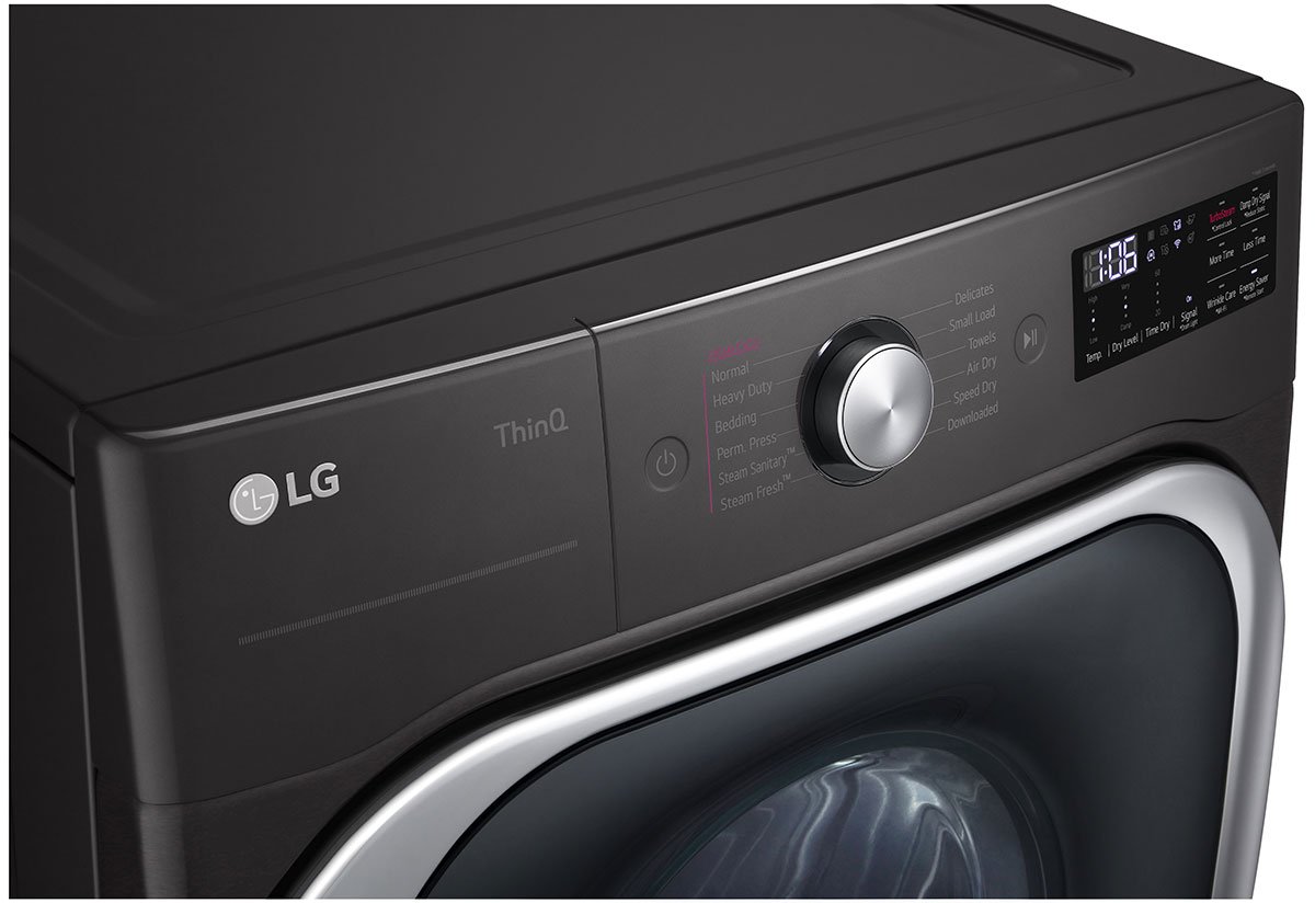 LG 9 Cu. Ft. Black Steel Front Load Electric Dryer With TurboSteam And Built-In Intelligence