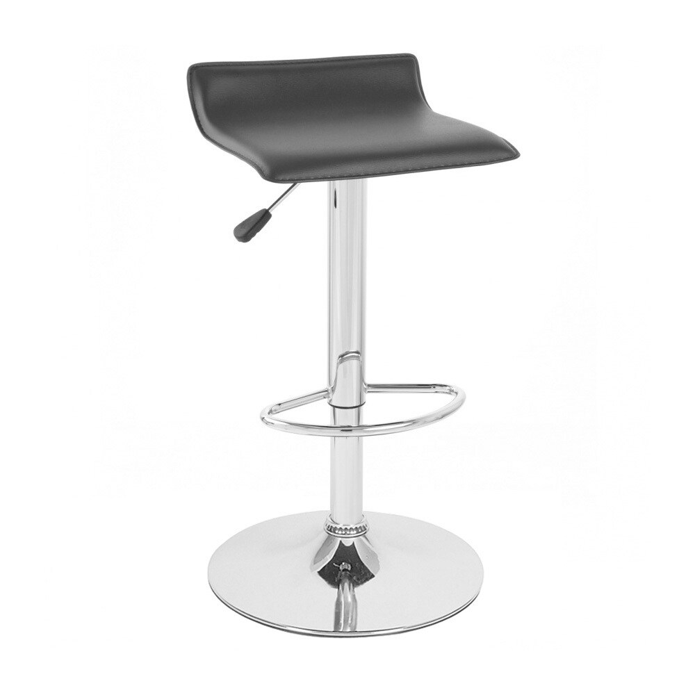 Sigma Contemporary Leather Adjustable Barstool