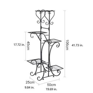 YIYIBYUS 41.73 in. Tall Metal European Style Plant Stand with 5 Trays HG-HCXLST-3225