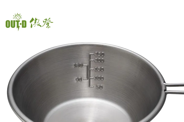 Wholesale Stainless Steel Bowl with handle Camping Picnic Outdoor BBQ Sierra Cup