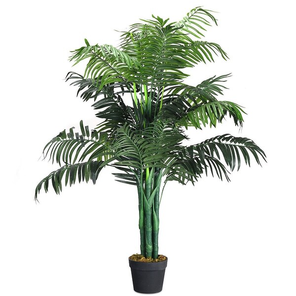 Gymax Artificial Areca Palm Decorative Silk Tree w/Basket 3.5 Feet