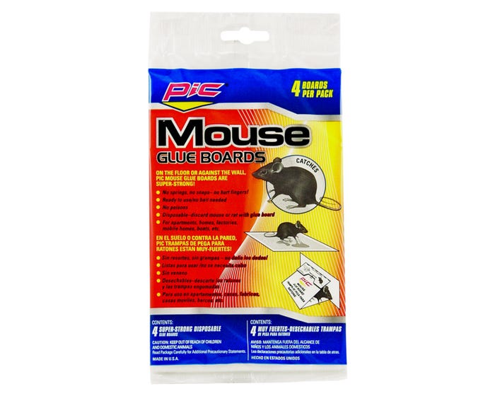 Pic Mouse Glue Board Trap， 4 Pack - GMT-4F