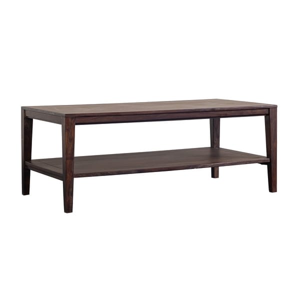 Porter Designs Fall River Solid Sheesham Wood Coffee Table， Gray