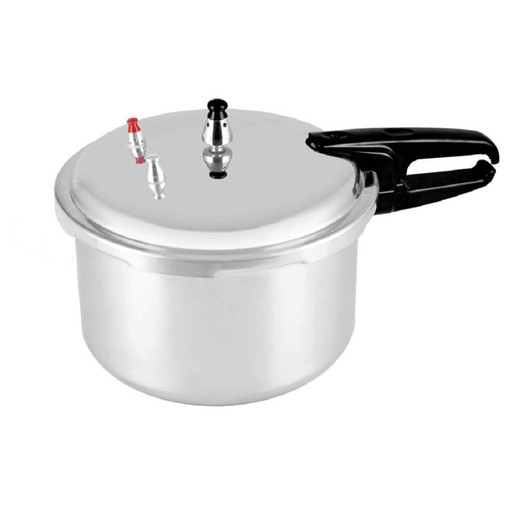 J&V TEXTILES 9 l/9.5 qt. Stainless Steel Aluminum Silver Stove Top Pressure Cooker 1949