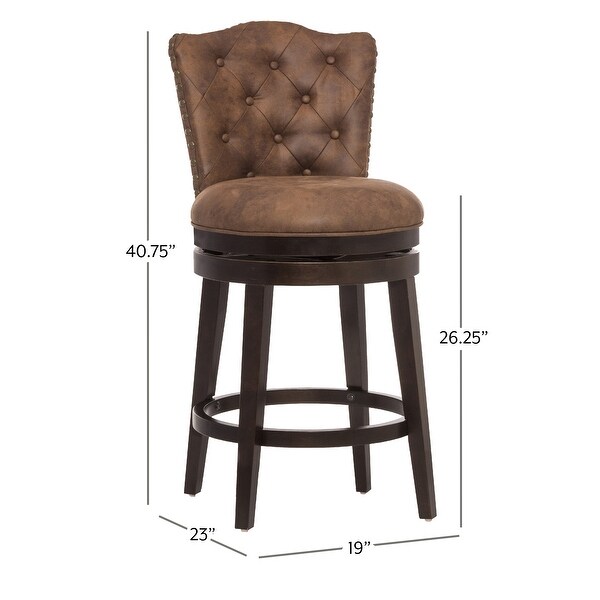 Hillsdale Edenwood Wood Bar Height Swivel Stool