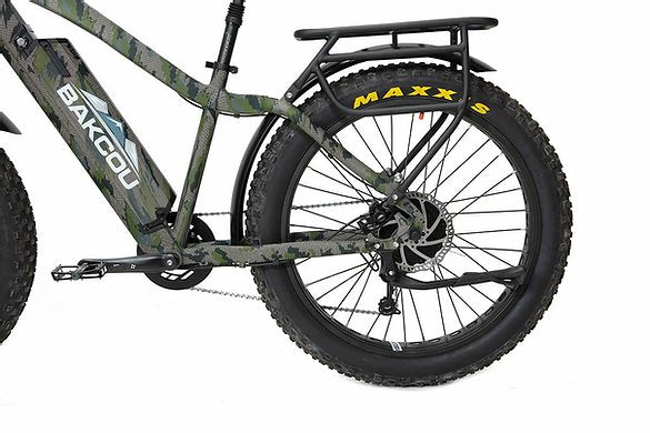 Bakcou Flatlander ST Frame Hunting Ebike Fat Tire Electric Mountain Bike 750w For Riders 5'6 and Shorter