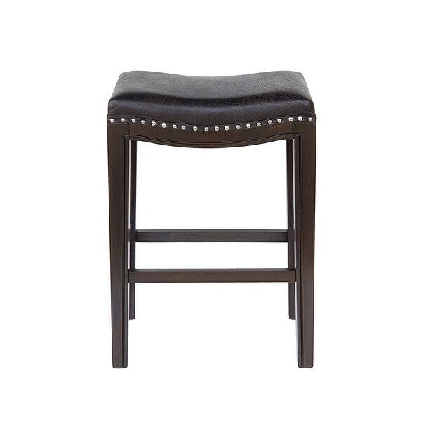 Tiffin Contemporary Studded Fabric Counter Stool (Set of 2) by Christopher Knight Home