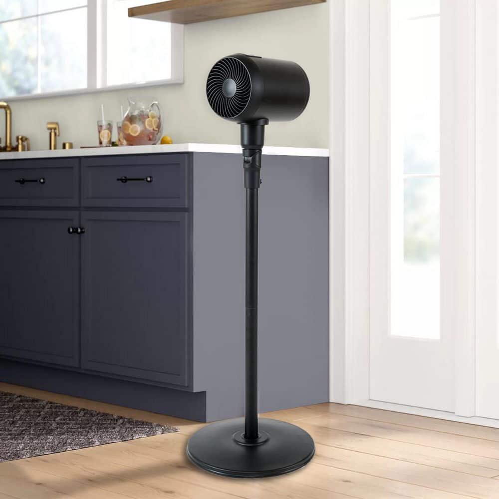 7 in 6 fan speeds Metal Drum Fan in Black with Remote Control