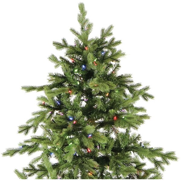 Fraser Hill Farmt Foxtail Pine 7.5foot Christmas Tree with Multicolor LED String Lighting