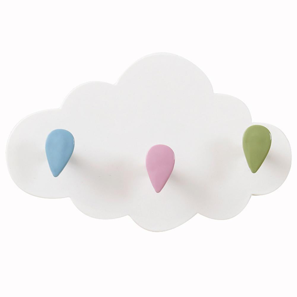 COUNTDOWN Cute Cloud Hook Plastic Clothes Storage Hanger Rack Wall Kid Bedroom Decor